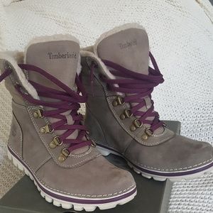 Grey Timberland boot
